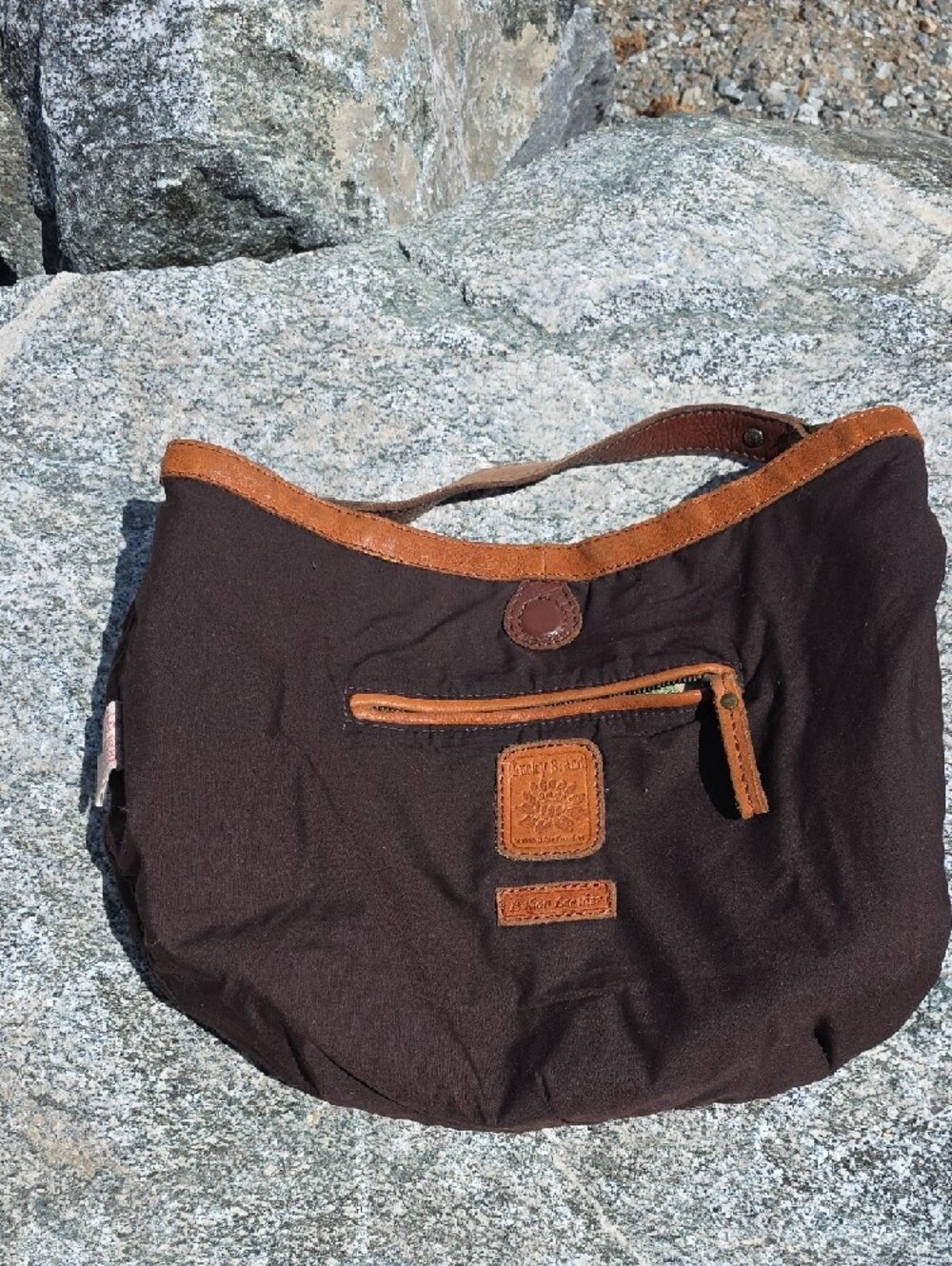 Lucky Brand Burnt Orange/Tan Floral Embossed Leather Hobo - Picture 9 of 15
